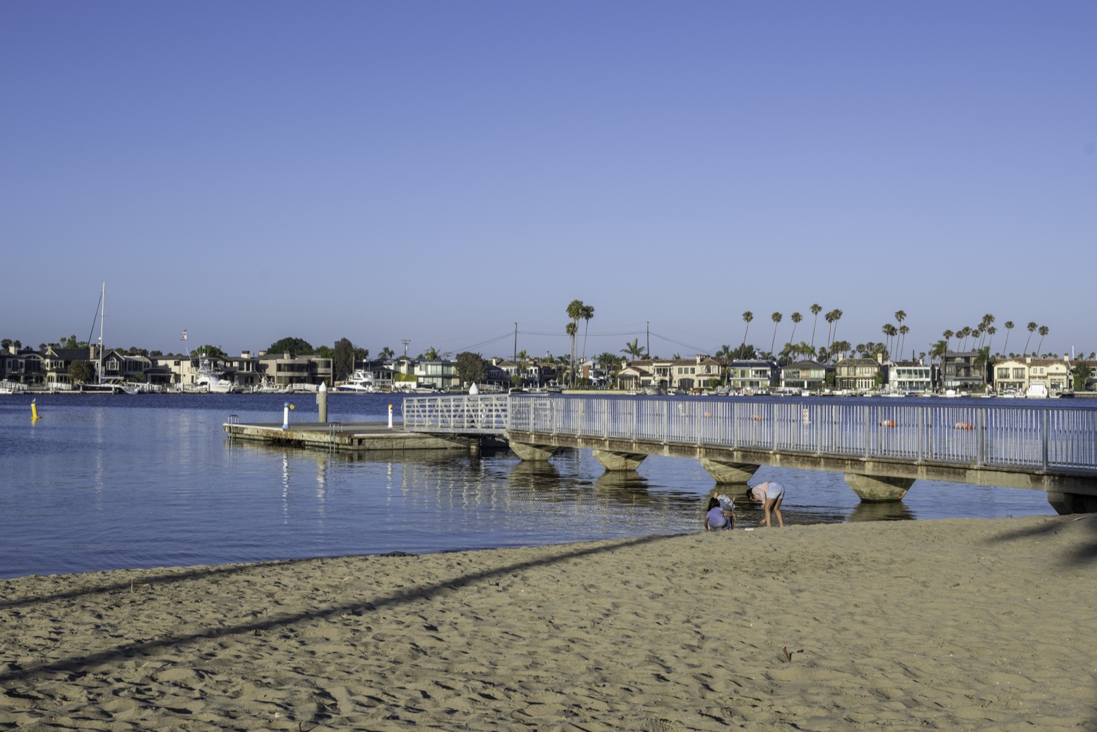 Alamitos Bay pier at golden hour